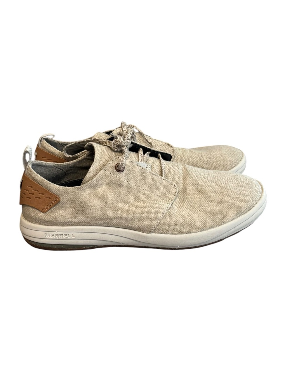 Merrell Gridway Canvas Sneakers Natural Beige Low Top Sz